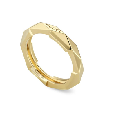 Gucci Link To Love Studded Ring In Gold / Yellow
