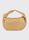 Bottega Veneta Bv Jodie Small Intrecciato Leather Hobo Bag In Almond