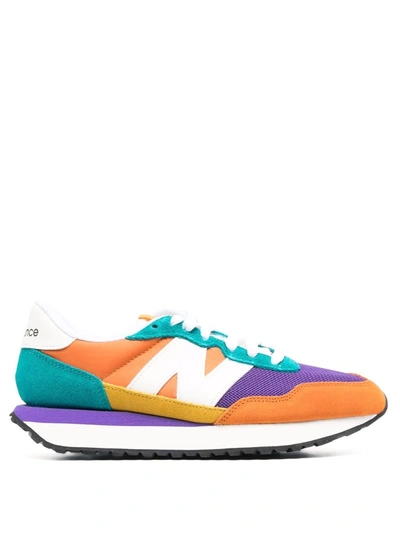 New Balance 237 Panelled Low-top Sneakers In Orange