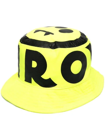 Barrow Logo Print Bucket Hat In Yellow