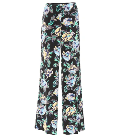 Diane Von Furstenberg Floral-printed Wide-leg Trousers In Multicoloured
