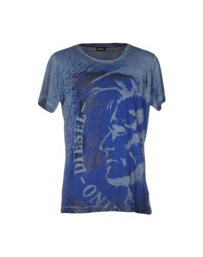 Diesel T-shirt In Slate Blue