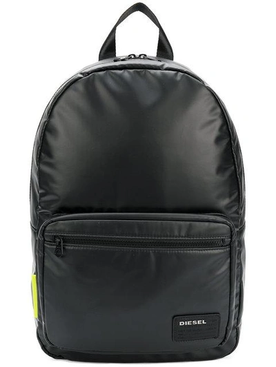 Diesel Logo Patch Backpack - Black