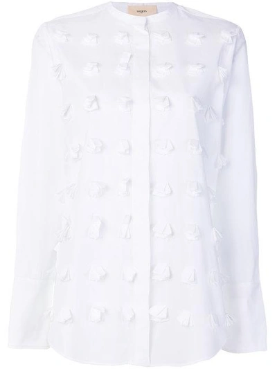Ports 1961 Textured Collarless Shirt - White