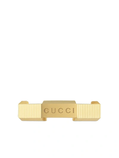 Gucci 18ct Gold Link To Love Striped Ring