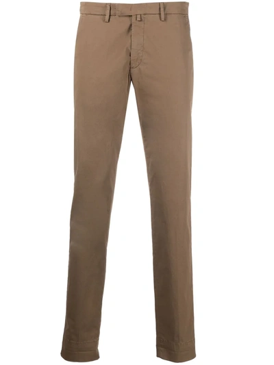 Briglia 1949 Mid-rise Slim-fit Chinos In Brown