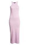 French Connection Rasha Ribbed Racerback Maxi In 50-summer Lavender