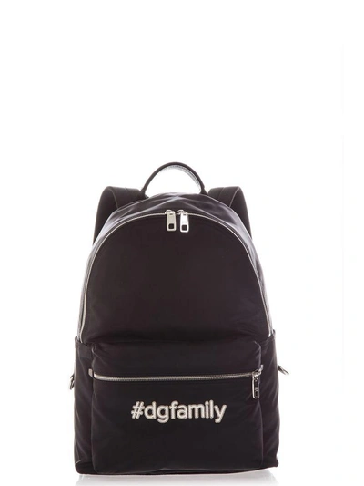 Dolce & Gabbana Dg Family Backpack In Black