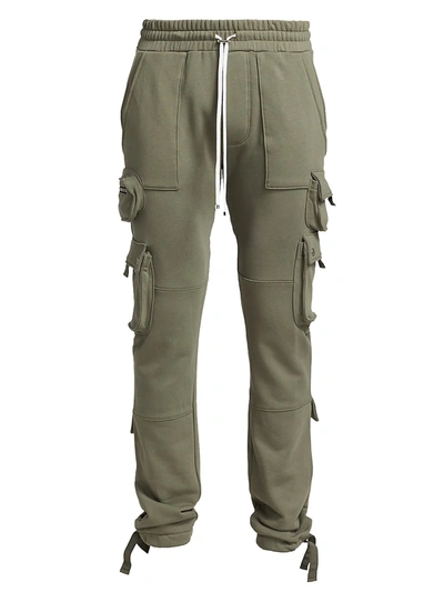 Amiri Tactical Cargo Sweatpants, Military Green