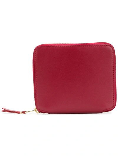 Comme Des Garçons Zip Around Wallet In Red