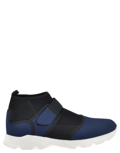 Marni Tech Fabric Sneakers In Blue