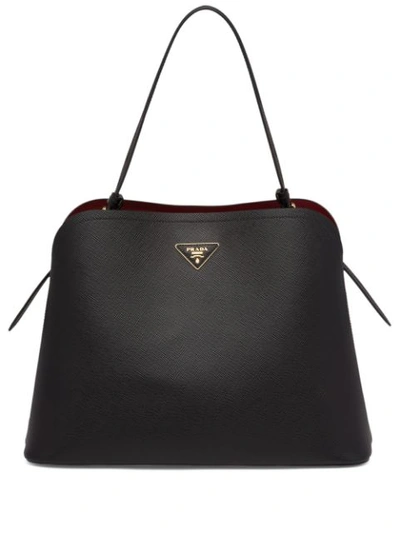 Prada Large Matinee Handbag In Black