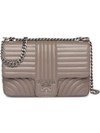 Prada Diagramme Leather Shoulder Bag In Grey