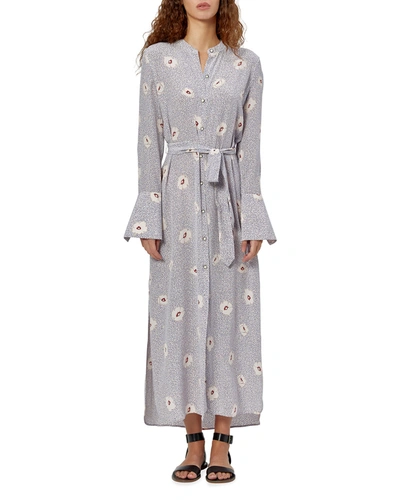 Equipment Connell Floral-print Silk Crepe De Chine Maxi Dress In Shell Multi