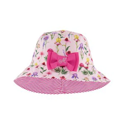 Monnalisa Kids' Pink Poplin Bucket Hat