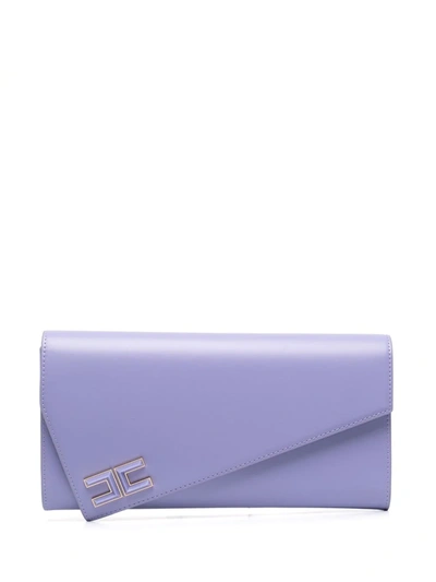 Elisabetta Franchi Asymmetric Medium Clutch Beg In Purple In Light Purple
