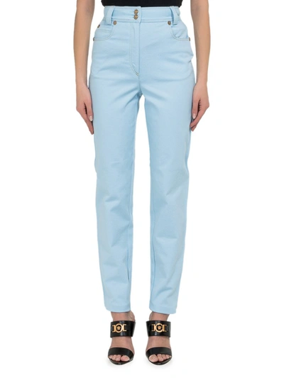 Versace High Waisted Jeans In Blue