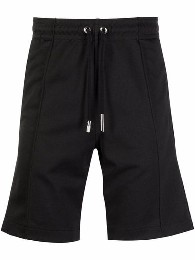 Givenchy Men's Tonal Logo-tape Sweat Shorts In Black
