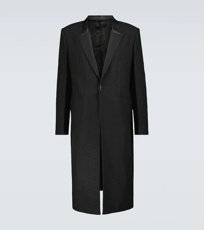 Givenchy Men's 4g Jacquard Long Coat In Black