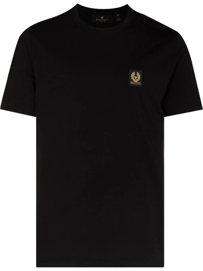 Belstaff Logo-patch Crew Neck T-shirt In Black
