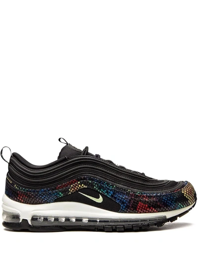 Nike Air Max 97 Se "rainbow Snake" Sneakers In Black/light Liquid Lime/multicolor