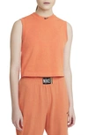 Nike Sportswear Women's Washed Tank Top In Atomic Orange/black