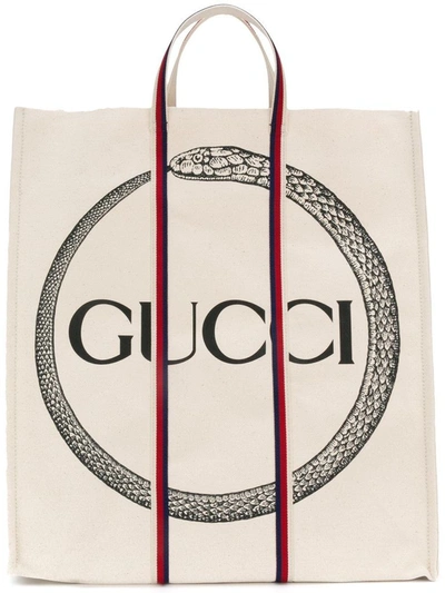 Gucci Men's White Cotton Briefcase