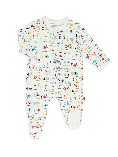 Magnetic Me Baby's Abc Love Magnetic Footie In White