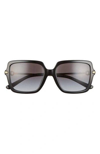 Tory Burch Oversized Square Acetate Sunglasses In Black
