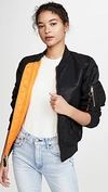 Alpha Industries Ma-1 Reversible Bomber Jacket In Black