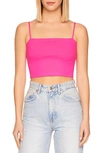 Susana Monaco Crop Tank In Punch Pink