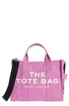 The Marc Jacobs Small Traveler Canvas Tote In Cyclamen