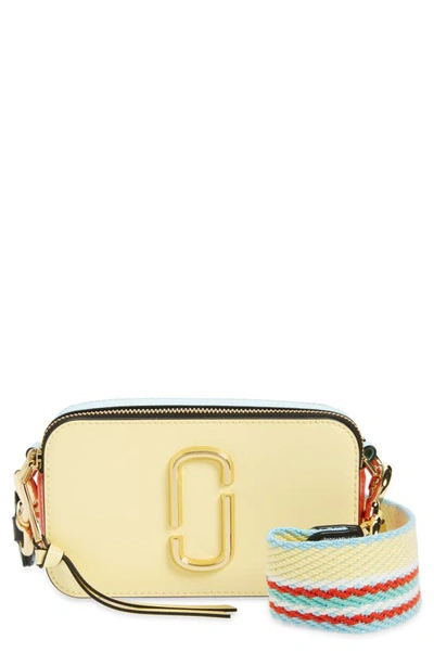 Marc Jacobs The Colorblock Snapshot Bag In Pastel Yellow Multi