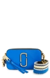 The Marc Jacobs The Snapshot Leather Crossbody Bag In New Dazzling Blue Multi