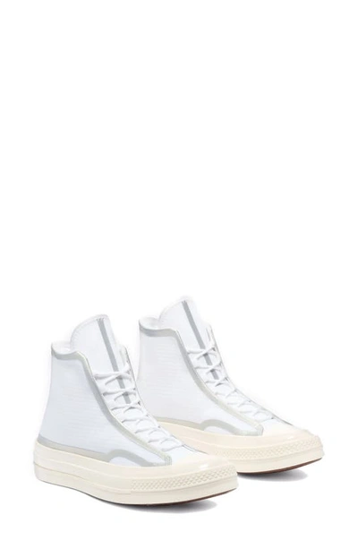 Converse Chuck Taylor® All Star® Chuck 70 Tape Seam Platform Sneaker In White/ Egret/ Black