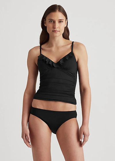 Ralph Lauren Solid Hipster Bikini Bottom In Black