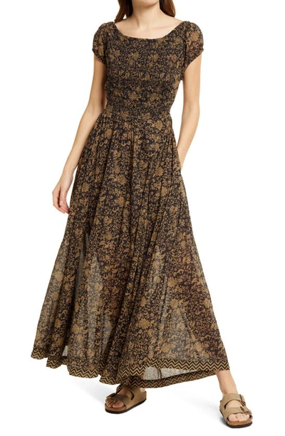 Free People Ultraviolet Maxi Dress In Black Combo