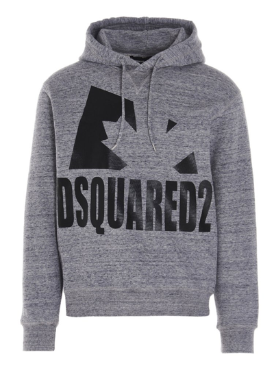 Dsquared2 Logo印花连帽衫 In Grey