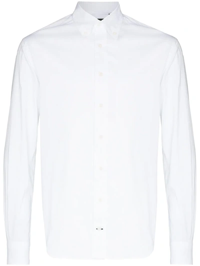 Gitman Vintage Zephyr Cotton Oxford Shirt In Weiss