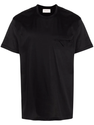 Low Brand Solid-colour Crewneck T-shirt In Black