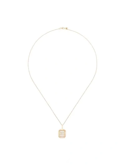 Mateo 14kt Gold Diamond E Initial Necklace