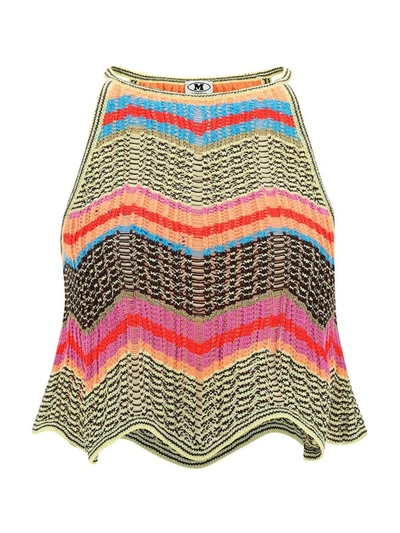 M Missoni Chevron Patterned Halter In Multi