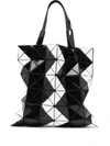 Bao Bao Issey Miyake White & Black Lucent Zigzag Tote Bag In White/ Black