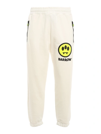Barrow Cotton Sweat Trousers In White