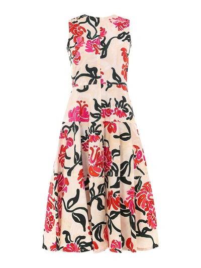 Marni Tropical Printed Dress In White