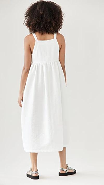 Rachel Comey Fresco Cotton Blend Apron Dress In White