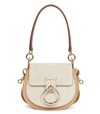 Chloé Small Leather Tess Saddle Bag In Beige