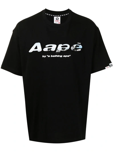 Aape By A Bathing Ape Logo-print T-shirt In Schwarz