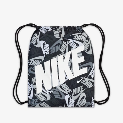 Nike Kids' Printed Gym Sack In Black,black,white