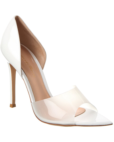 Gianvito Rossi Bree 105 Pvc-trimmed Patent-leather Pumps In White